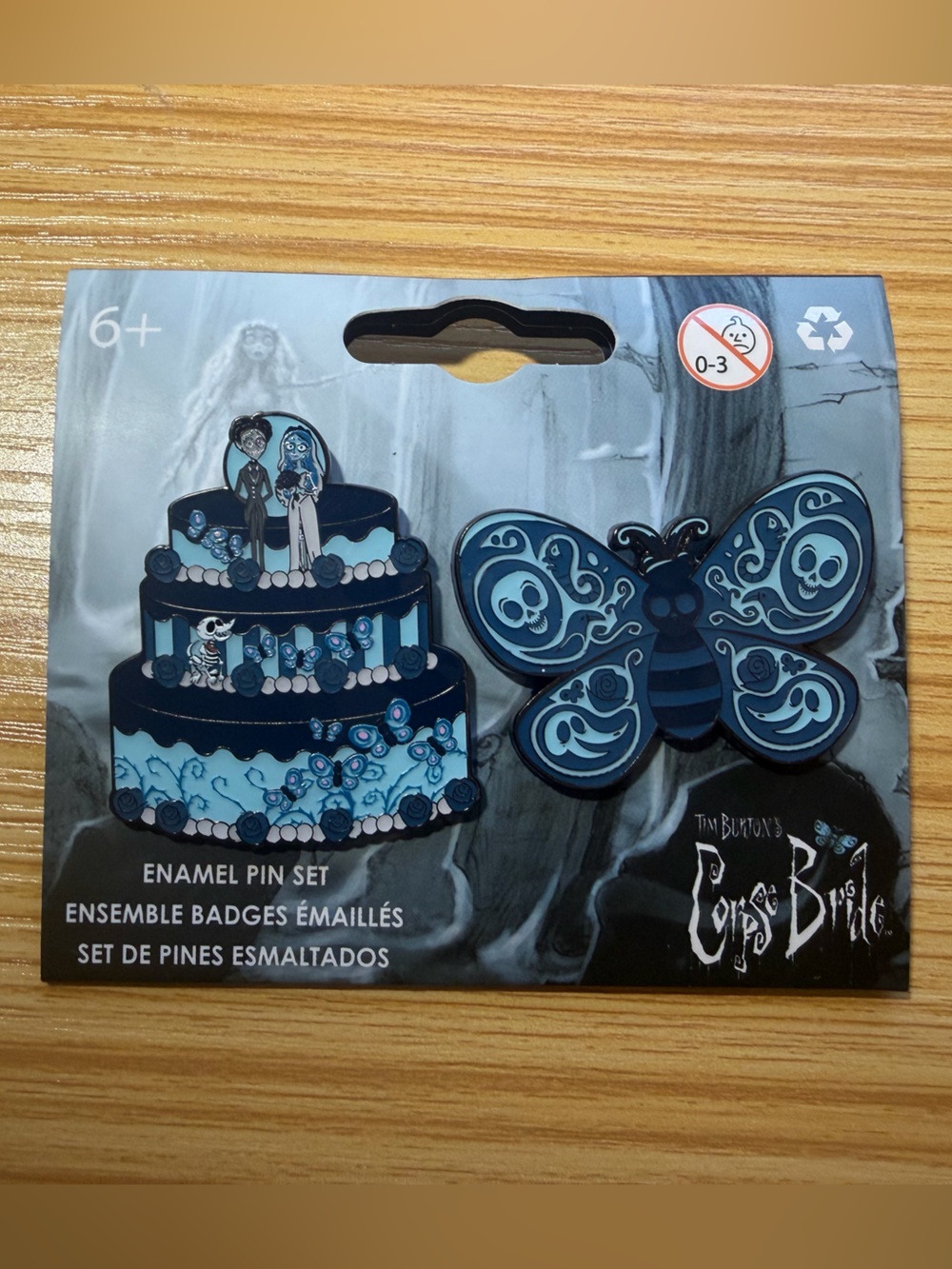 Loungefly Disney Corpse Bride Cake & Butterfly 2 Pack Enamel Pin